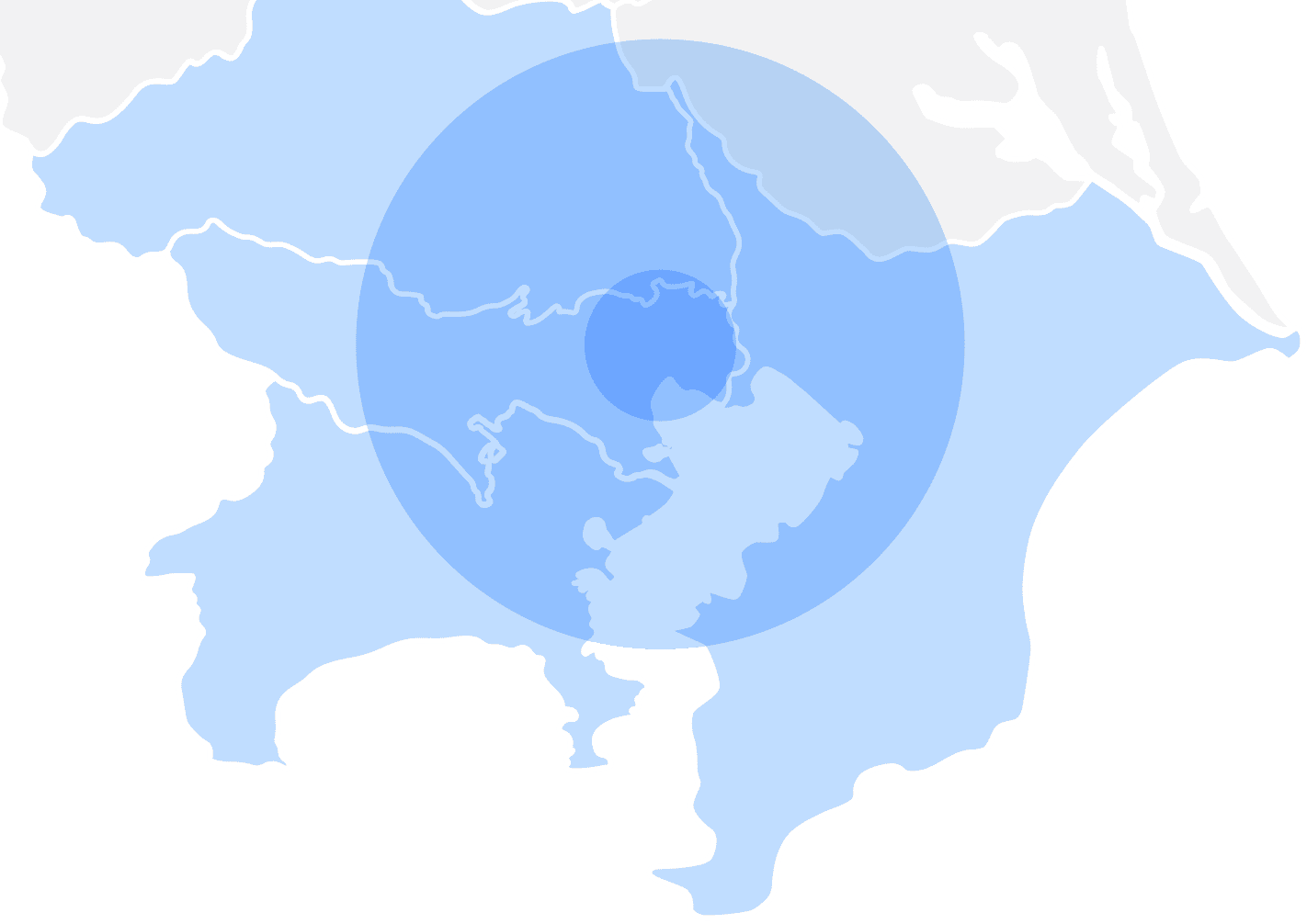 関東圏の地図
