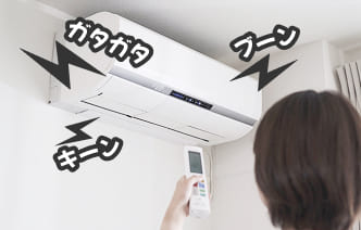 エアコン室内機から異音がしているイメージ
